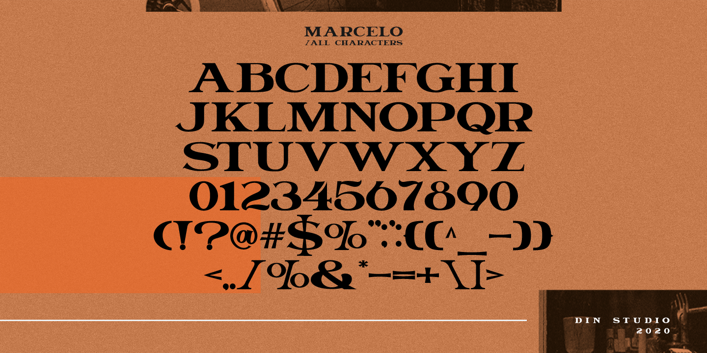 Пример шрифта Marcelo Regular